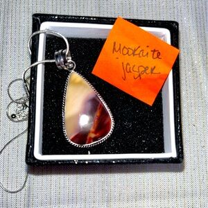 Gorgeous Mookatie Jasper Pendant Necklace